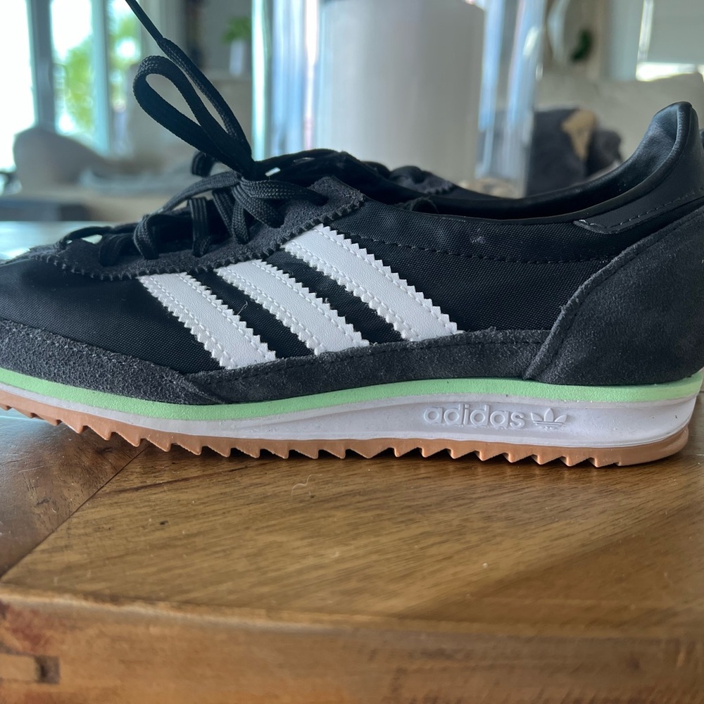 Adidas Black and White Textured Sneakers